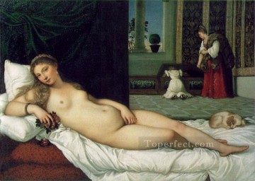  Tiziano Oil Painting - Venus of Urbino 1538 nude Tiziano Titian